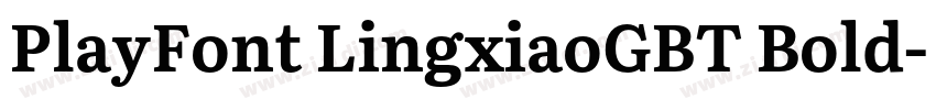 PlayFont LingxiaoGBT Bold字体转换